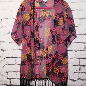 Lularoe sheer floral cardigan